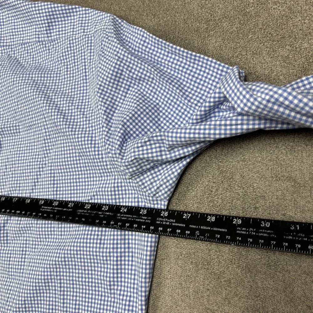 Ralph Lauren Mens Shirt XL Button Down Blue White Gingham Picnic Check Casual
